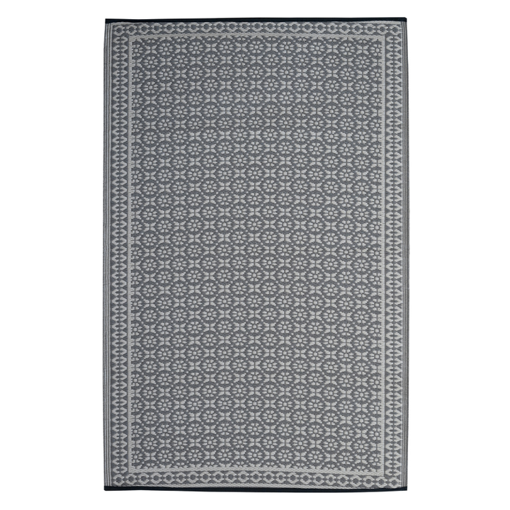 Ronda Grey Recycled Plastic Outdoor Rug - Recycled Plastic Rugs & Mats Fab Habitat