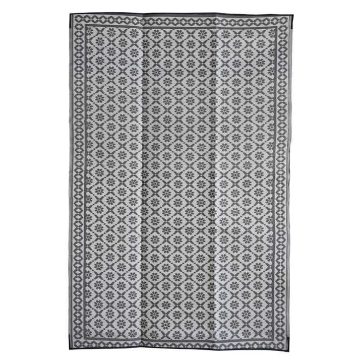 Ronda Grey Recycled Plastic Outdoor Rug - Recycled Plastic Rugs & Mats Fab Habitat