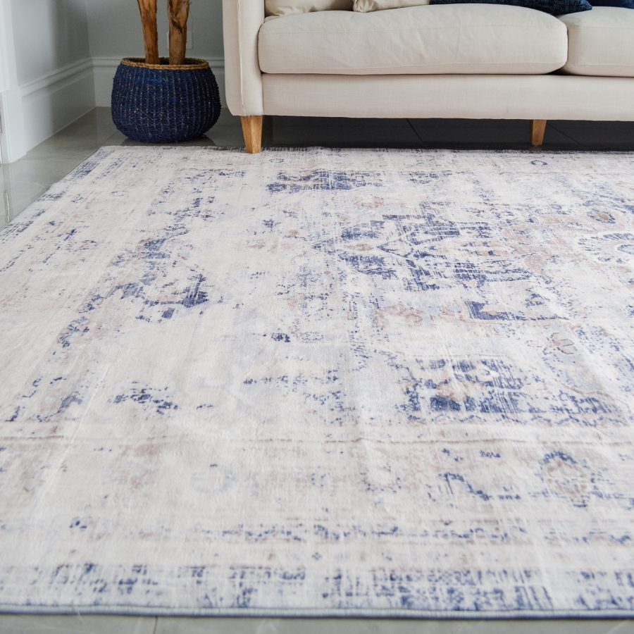 Buy Kiara Distressed Machine Washable Area Rug Online