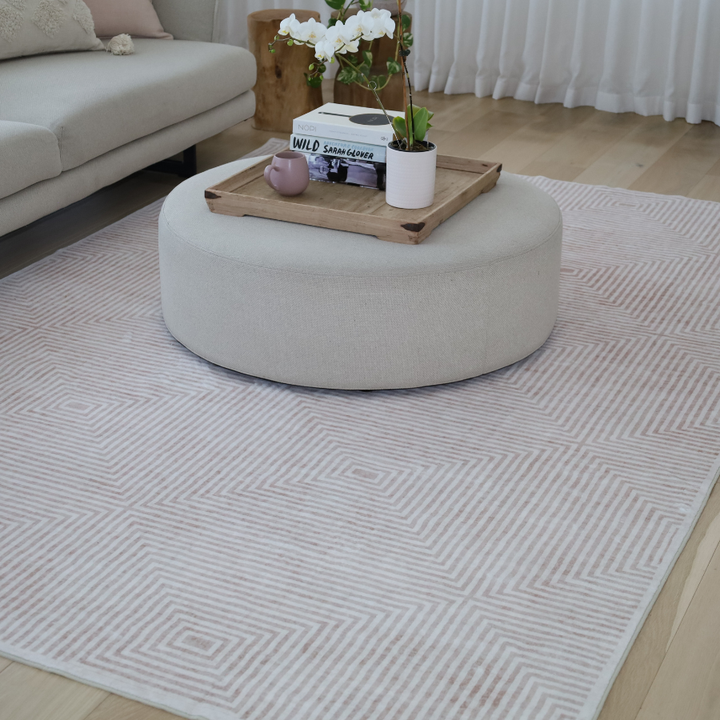 Pam Beige Machine Washable Area Rug - Rugs Fab Habitat