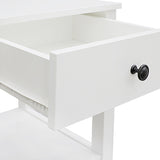Safi White Bedside Table with 1 Drawer - Side Tables Fab Habitat
