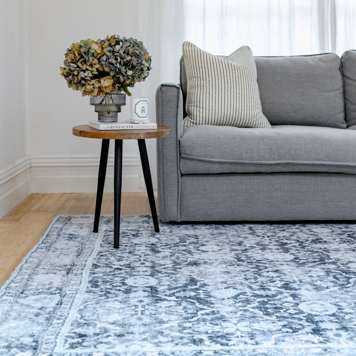 Meknes Monochrome Traditional Distressed Large Rug - Soft And Plush Turkish Rugs Fab Habitat