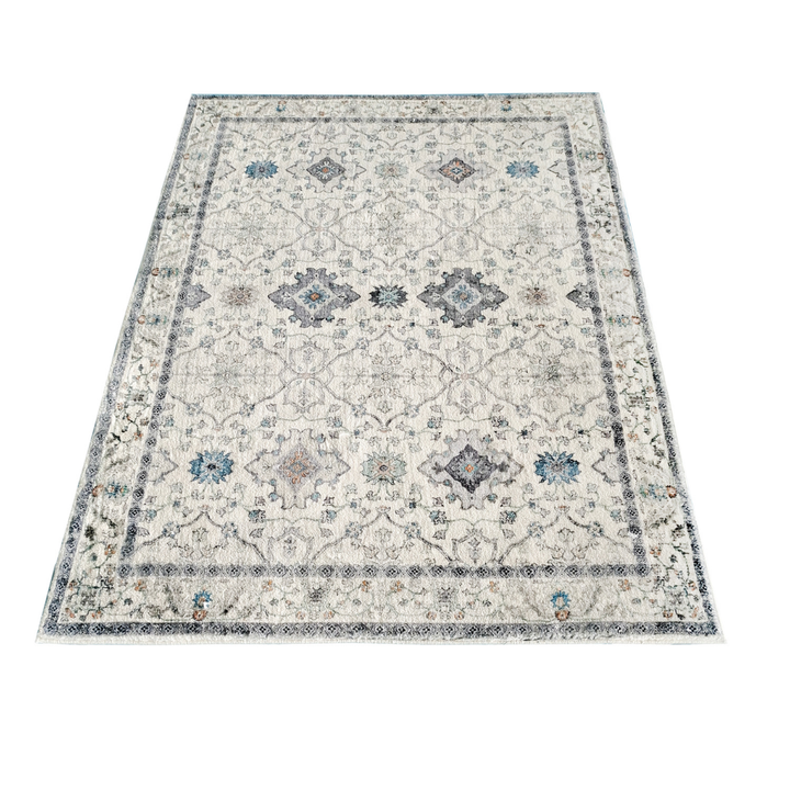 Susa Ivory Multicolour Traditional Soft Large Rug - Soft And Plush Turkish Rugs Fab Habitat
