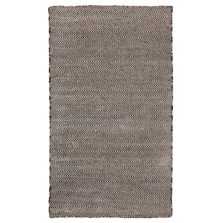 Herringbone Multipurpose Black Indoor Outdoor Large Rug - Fab Habitat , Outdoor Rugs, 