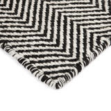 Herringbone Multipurpose Black Indoor Outdoor Large Rug - Fab Habitat , Outdoor Rugs, 