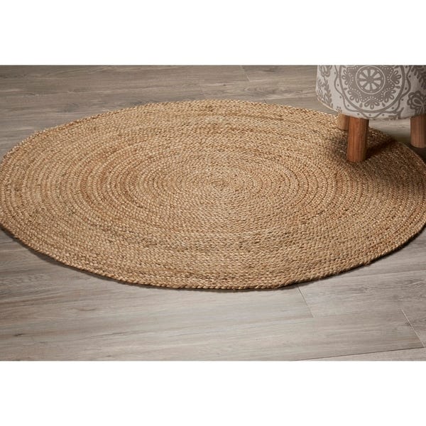 Phoenix Natural Round Jute Area Rug - Jute Rug Fab Habitat