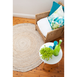 Plumeria Round Jute Area Rug - Jute Rug Fab Habitat