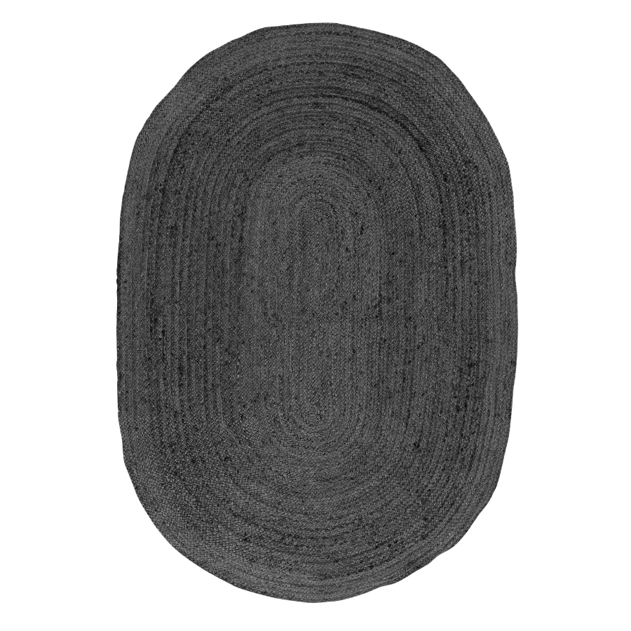 Phoenix Grey Oval Jute Area Rug - Jute Rug Fab Habitat