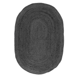 Phoenix Grey Oval Jute Area Rug - Jute Rug Fab Habitat