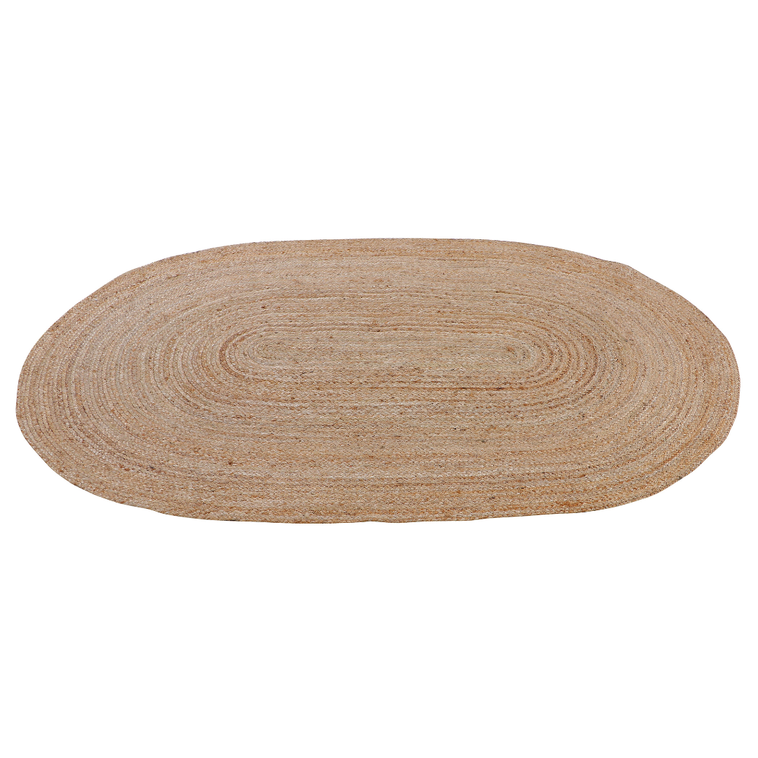 Phoenix Natural Oval Jute Area Rug - Jute Rug Fab Habitat