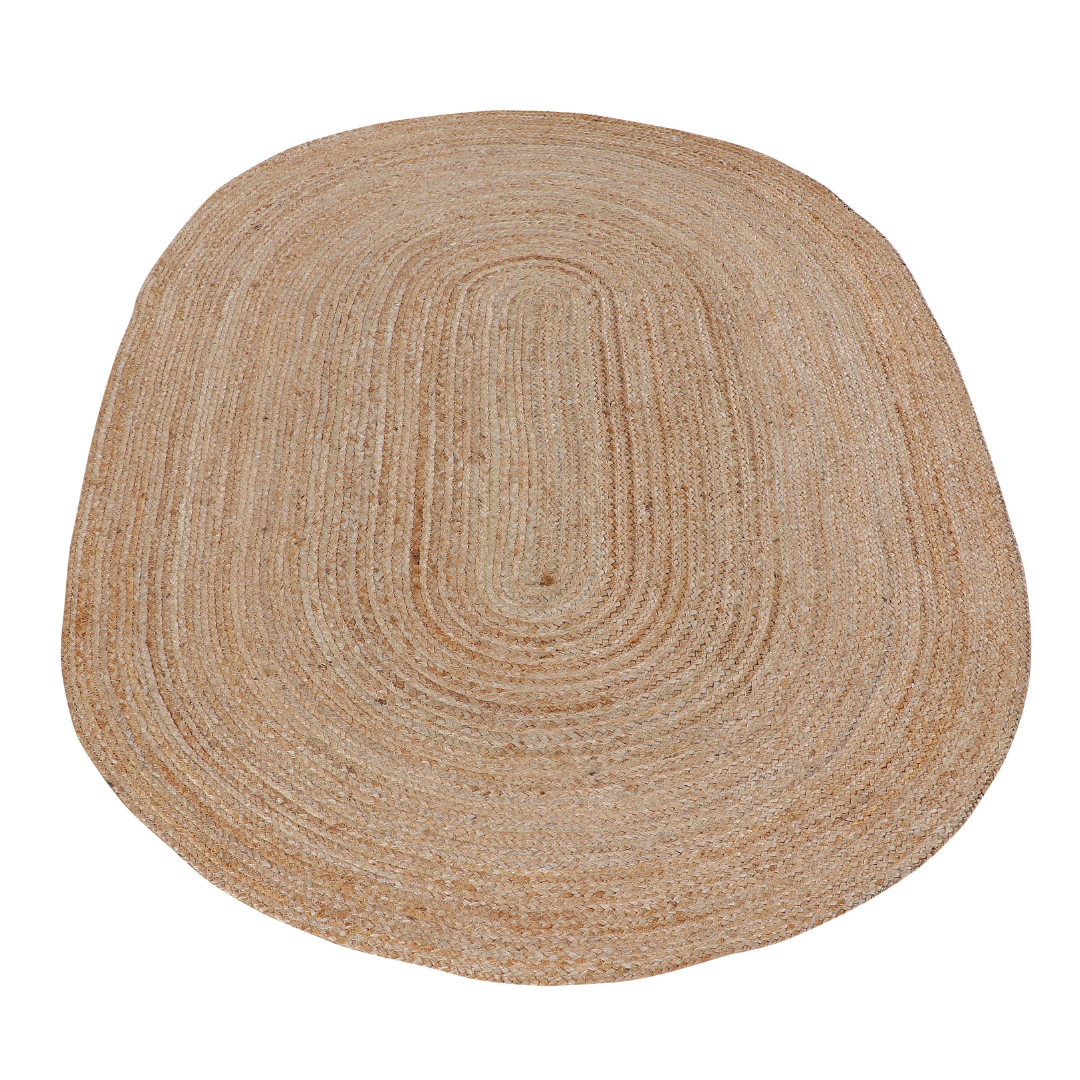 Phoenix Natural Oval Jute Area Rug - Jute Rug Fab Habitat