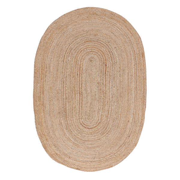 Phoenix Natural Oval Jute Area Rug - Jute Rug Fab Habitat