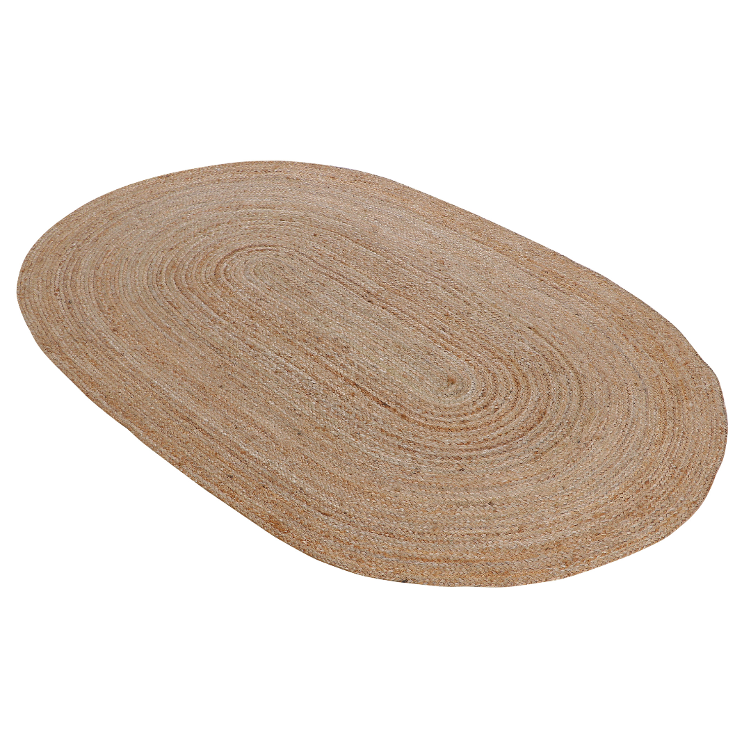 Phoenix Natural Oval Jute Rug - Jute Rug Fab Habitat