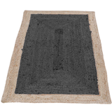 Phoenix Deep Grey Large Jute Rug for Living Room - Jute Rug Fab Habitat