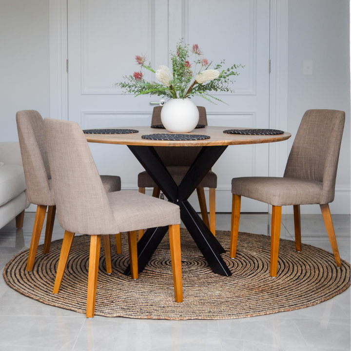 Orchid Round Jute Large Rug for High Traffic Areas - Jute Rug Fab Habitat