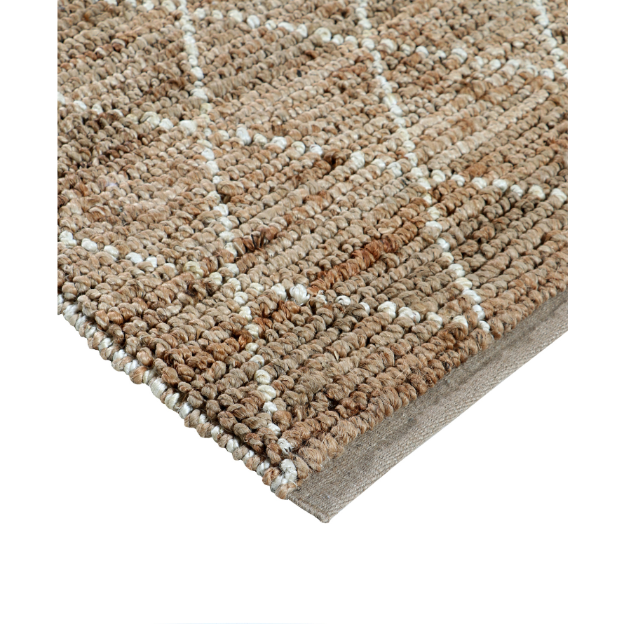 Buy Anant White & Natural Diamond Premium Jute Rug online in Australia