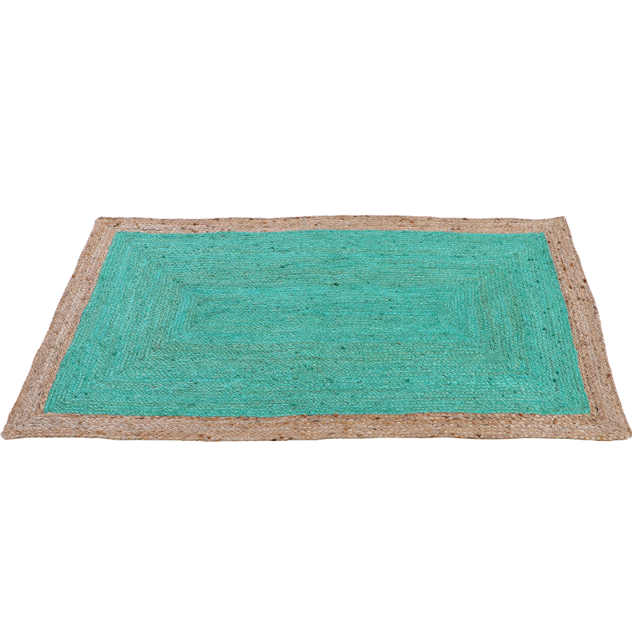 Phoenix Sea Green Area Indoor Rug - Jute Rug Fab Habitat
