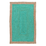 Phoenix Sea Green Area Indoor Rug - Jute Rug Fab Habitat