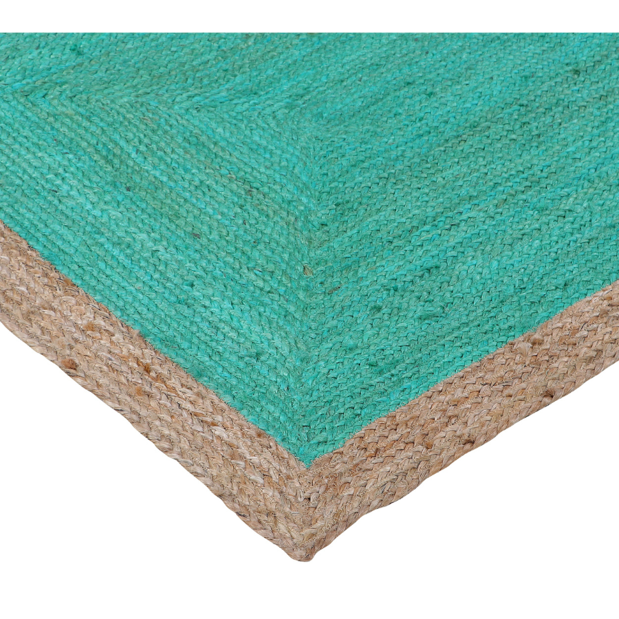 Phoenix Sea Green Area Indoor Rug - Jute Rug Fab Habitat
