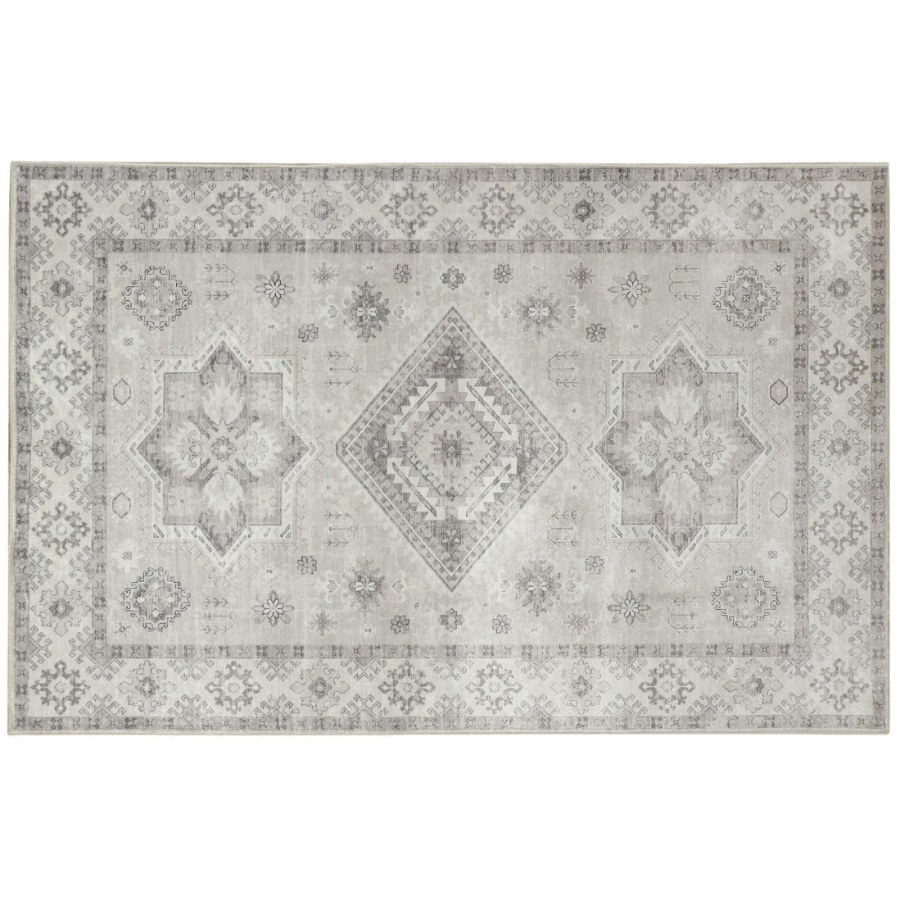 60 Cm X 180 Cm Kanchan Beige Machine Washable Non Slip Kitchen Mat - Fab Habitat , Machine Washable Kitchen Mats, 