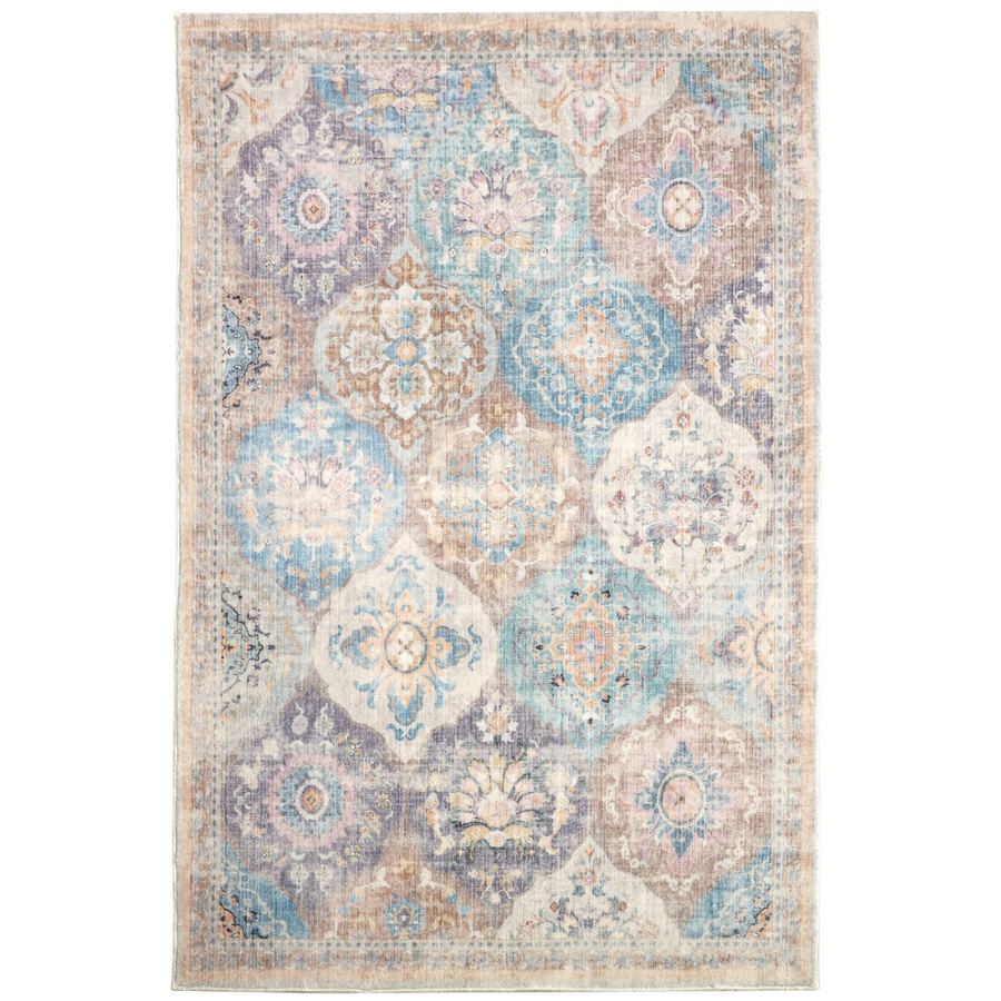 Chighu Multicolour Distressed Machine Washable Large Rug - Machine Washable Rugs Fab Habitat