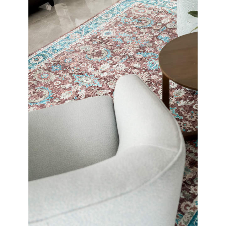 Imna Traditional Machine Washable Large Carpet Rug - Machine Washable Rugs Fab Habitat