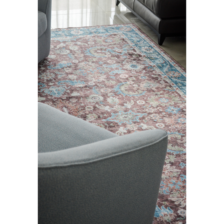 Imna Traditional Machine Washable Large Carpet Rug - Machine Washable Rugs Fab Habitat