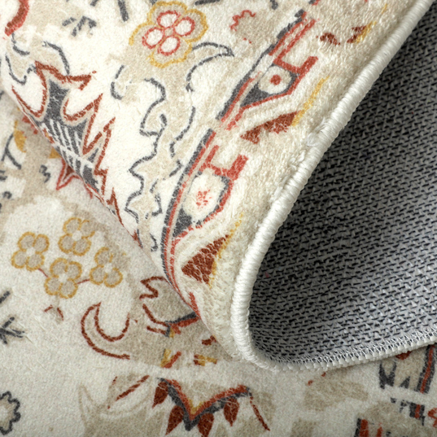 Lima Multicolour Traditional Machine Washable Large Rug - Machine Washable Rugs Fab Habitat