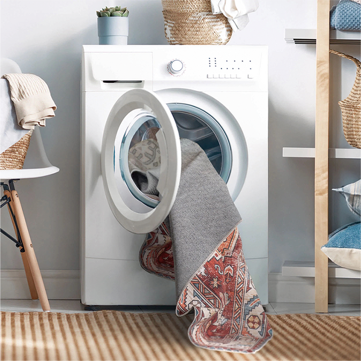 Lima Multicolour Traditional Machine Washable Large Rug - Machine Washable Rugs Fab Habitat