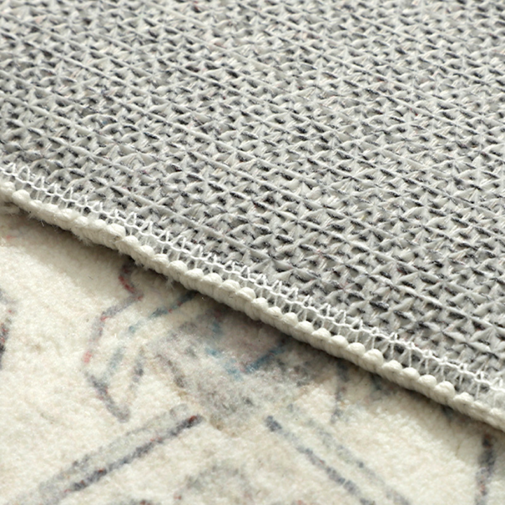 Santiago Traditional Machine Washable Large Grey Rug - Machine Washable Rugs Fab Habitat