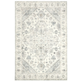 Santiago Traditional Machine Washable Large Grey Rug - Machine Washable Rugs Fab Habitat
