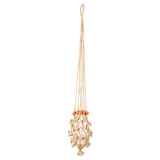 Set of 2 Sika Red Beads Handmade Macrame Jute Plant Hanger and Pot Holder - 105 cm - Macrame Plant hanger Fab Habitat