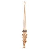 Set Of 4 Sika Black Beads Handmade Macrame Jute rope Plant Hanger & Pot Holder - 105 cm - Macrame Plant hanger Fab Habitat