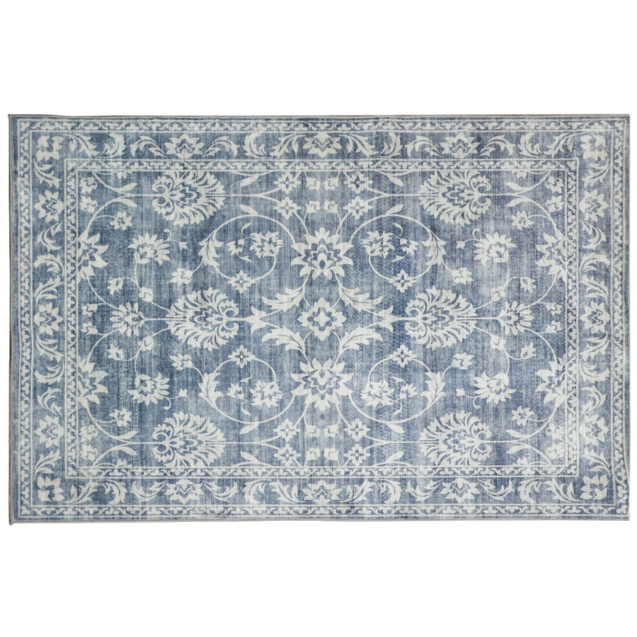 60 Cm X 180 Cm Megan Blue Machine Washable Non Slip Kitchen Mat - Fab Habitat , Machine Washable Kitchen Mats, 