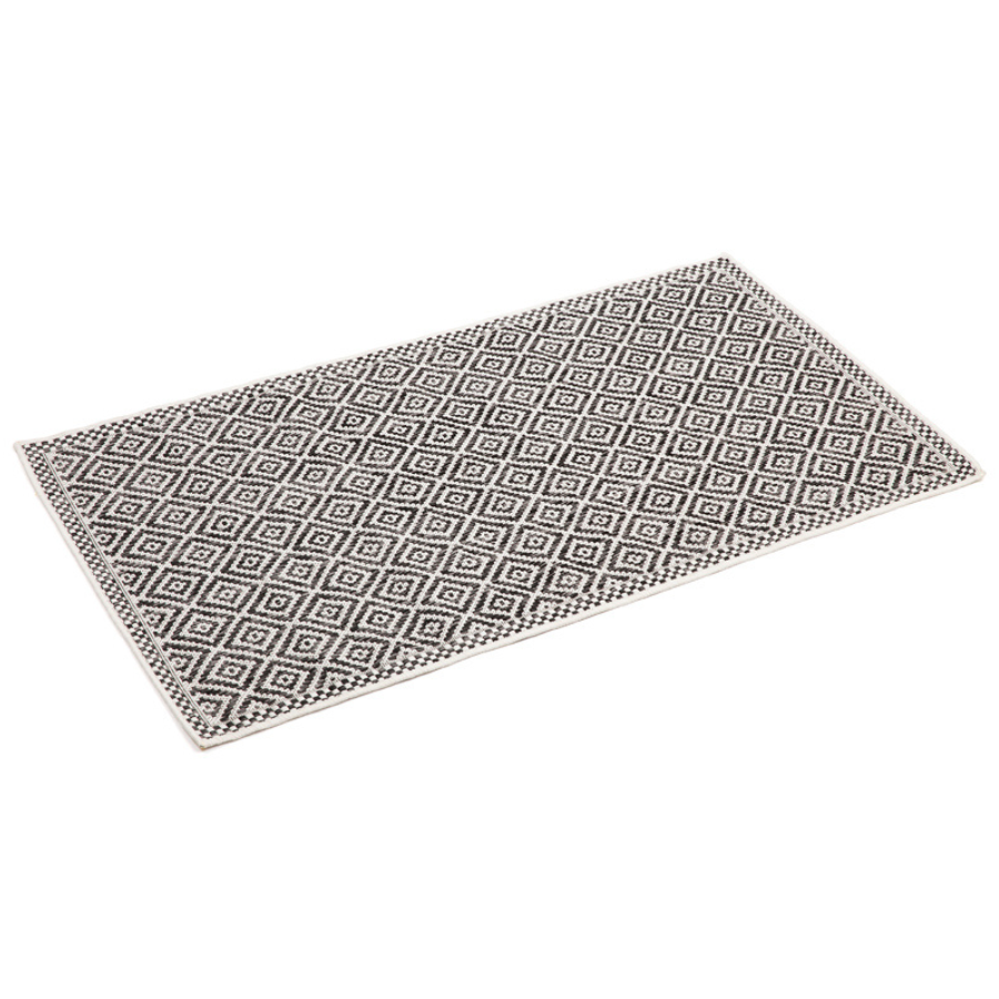 Moti Black and White Diamond Polypropylene Large Outdoor Rug - Fab Habitat , Outdoor Rugs, 