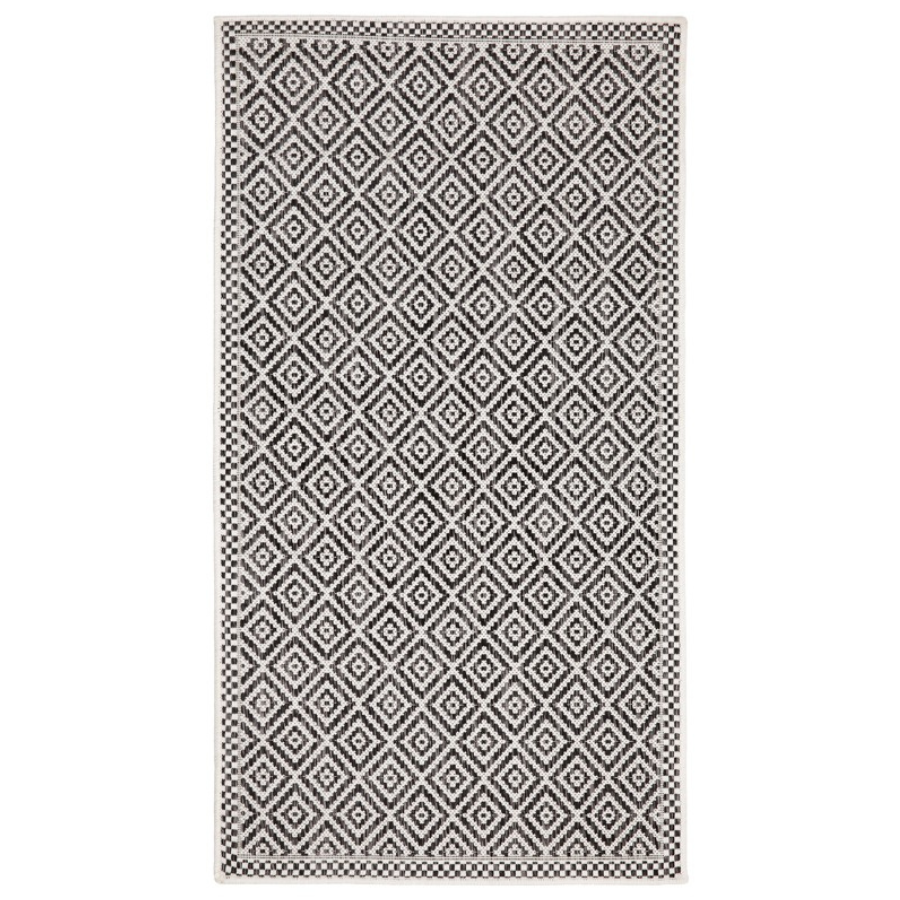 Moti Black and White Diamond Polypropylene Large Outdoor Rug - Fab Habitat , Outdoor Rugs, 