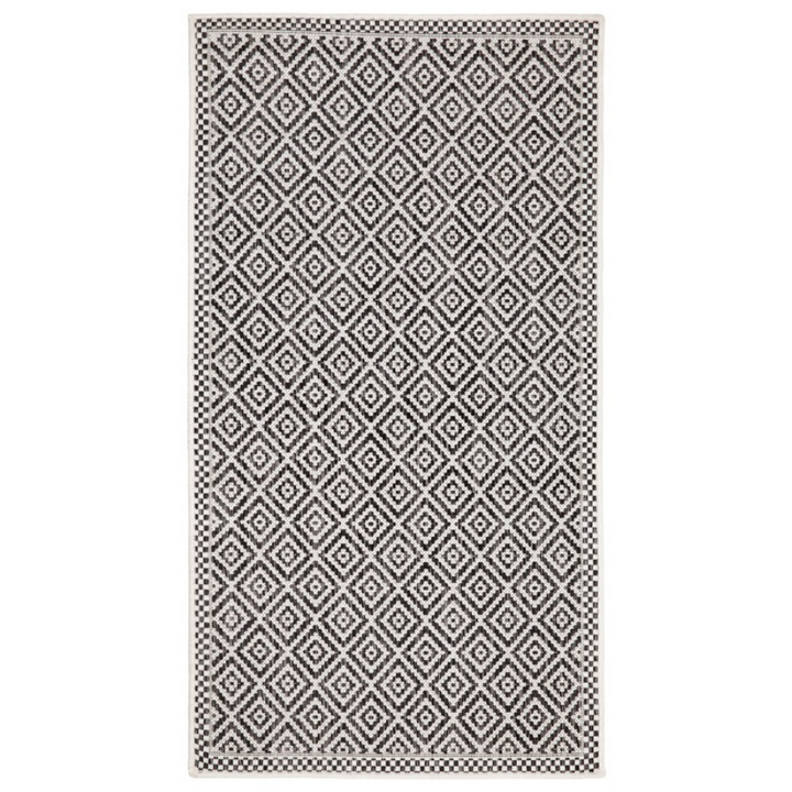 Moti Black and White Diamond Polypropylene Large Outdoor Rug - Fab Habitat , Outdoor Rugs, 