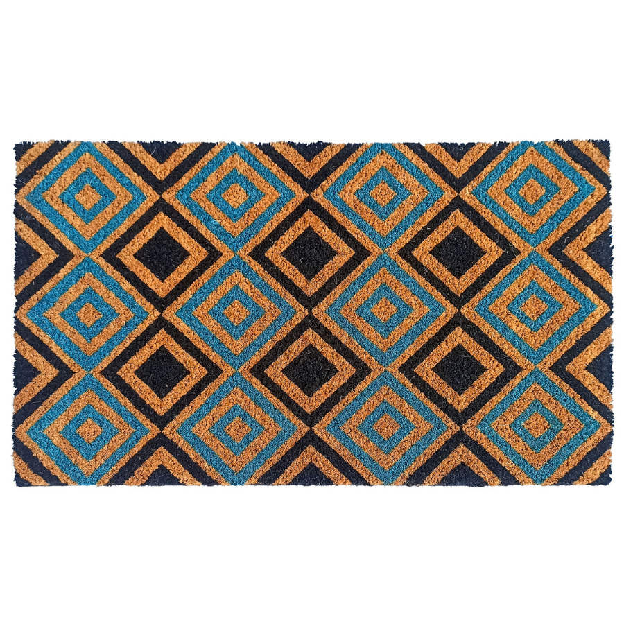 New Diamonds PVC Backed Coir Doormat - Fab Habitat , Doormats, 