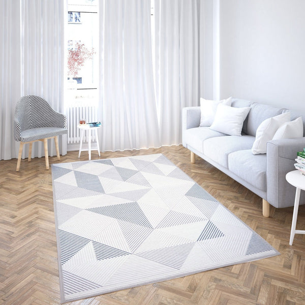 Annaba Monochrome Modern Non Slip Large Rug - Non Slip Rugs Fab Habitat