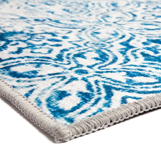 Mozaic Tiles Bohemian Blue Designer Non-Slip Large Rug - Non Slip Rugs Fab Habitat
