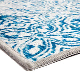 Mozaic Tiles Bohemian Blue Designer Non-Slip Large Rug - Non Slip Rugs Fab Habitat