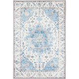 Conrad Blue Traditional Distressed Non Slip Rug - Non Slip Rugs Fab Habitat