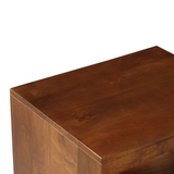 Nyra Walnut Finish Bedside Table with 1 Drawer - Fab Habitat , Side Tables, 