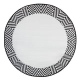 Olympia Black and White Recycled Plastic Round Outdoor Rug - Fab Habitat , Recycled Plastic Rugs & Mats, 