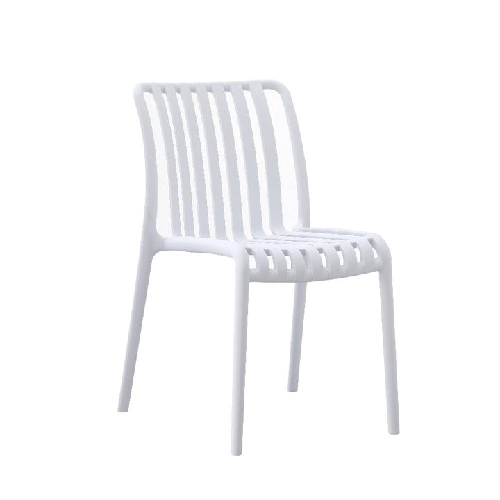 Bertioga Outdoor White Cafe Chair - Outdoor Furniture Fab Habitat