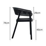 Santacruz Black Outdoor Chair - Outdoor Furniture Fab Habitat