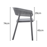 Santacruz Grey Outdoor Chair - Outdoor Furniture Fab Habitat