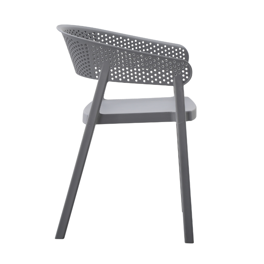 Santacruz Grey Restaurant Cafe Chair - Outdoor Furniture Fab Habitat