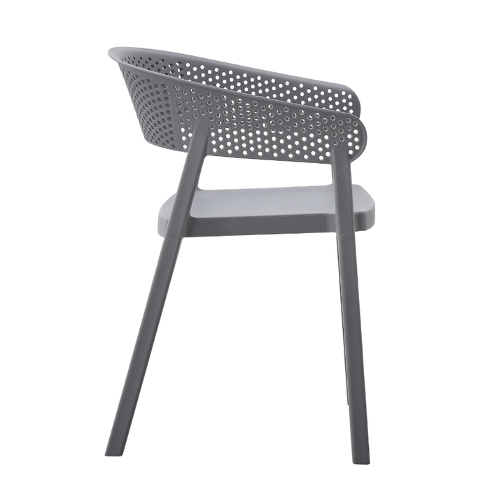 Santacruz Grey Restaurant Cafe Chair - Outdoor Furniture Fab Habitat