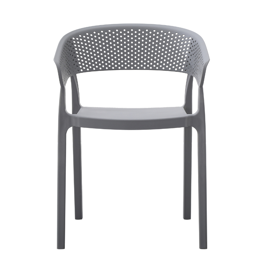 Santacruz Grey Restaurant Cafe Chair - Outdoor Furniture Fab Habitat